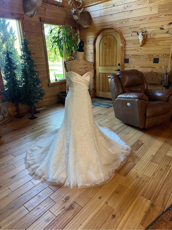 cb couture Dresses & Skirts - Strapless Lace A-Line Wedding Dress in Ivory - Designer Style
